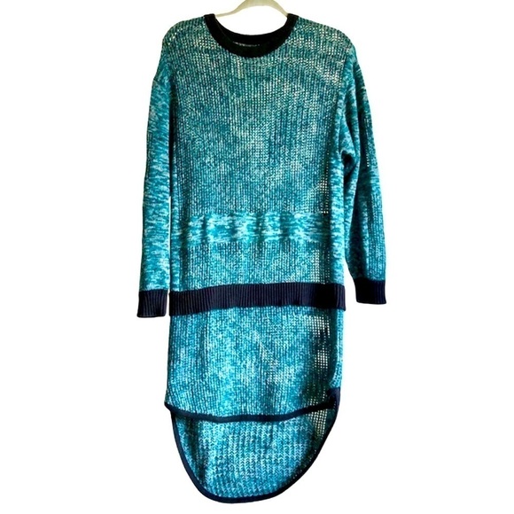 Public School Knit Turquoise Blue Sweater Dress S - Picture 1 of 10